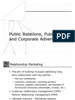 Public Relations, Publicity and Corporate Advertising Public Relations, Publicity and Corporate Advertising