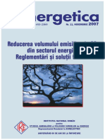 Reducerea Volumului Emisiilor de CO Din Sectorul Energiei. Reglement'ri (I Solu) II Tehnice