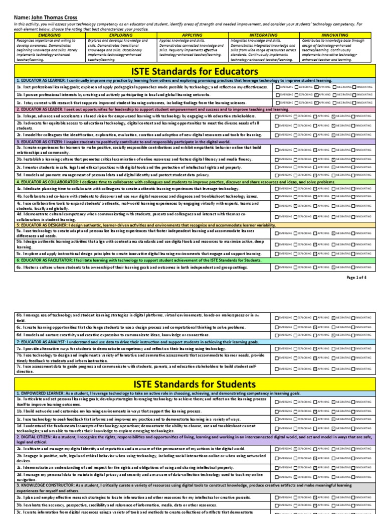 ISTE Standards for Educators 2022 | PDF | Learning | Creativity