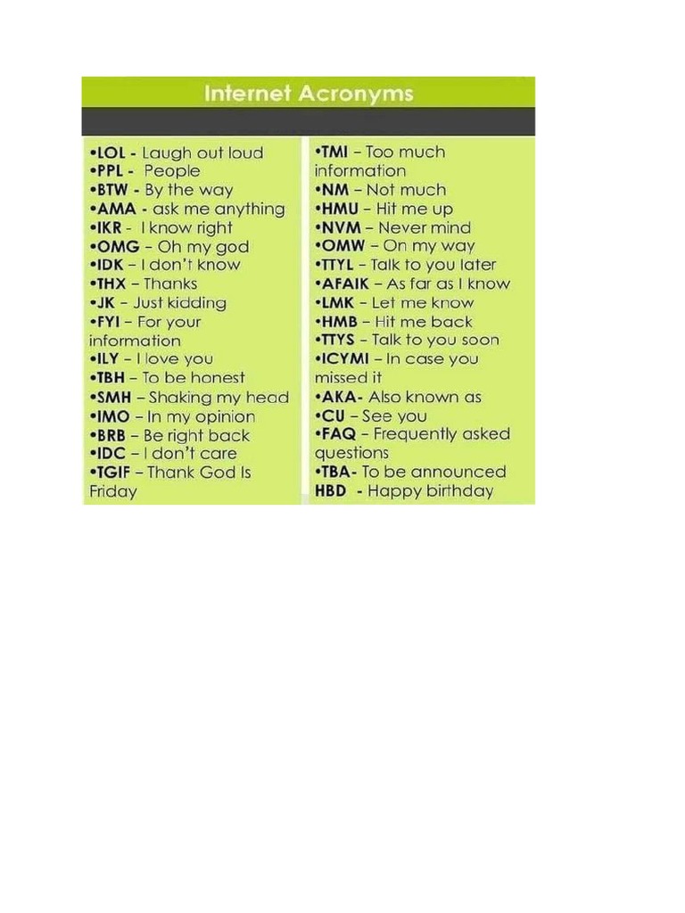 Chat Abbreviations 9 PDF