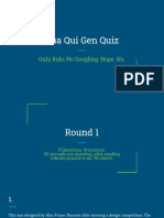 Qua Qui - General Quiz, May 22nd 2021