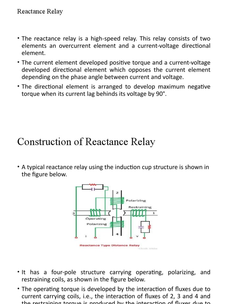 Reactance Relay: Principles and Characteristics | PDF | Relay ...