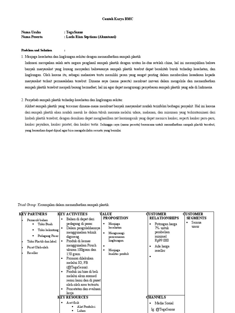 Contoh BMC | PDF