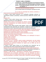 Relatório de vistoria técnica de apartamento com diagnóstico de danos