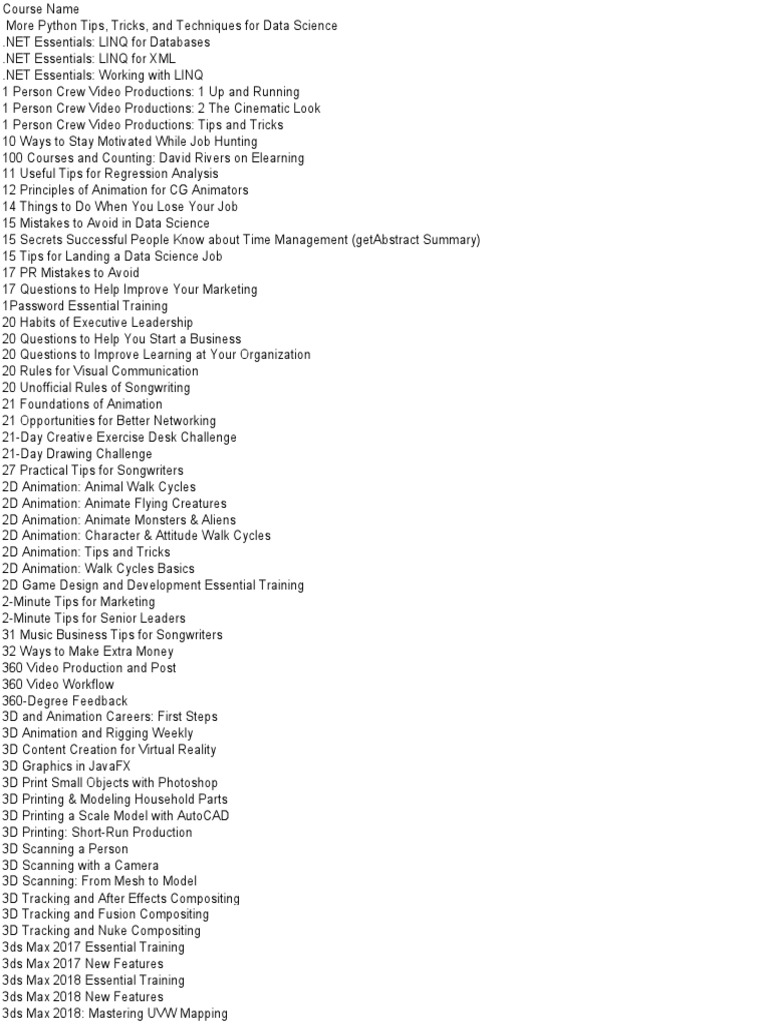 Linkedin Learning Courses Pdf Microsoft Azure Amazon Web Services
