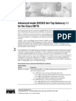 Advanced-Mode DOCSIS Set-Top Gateway 1.1 For The Cisco CMTS: Feature History