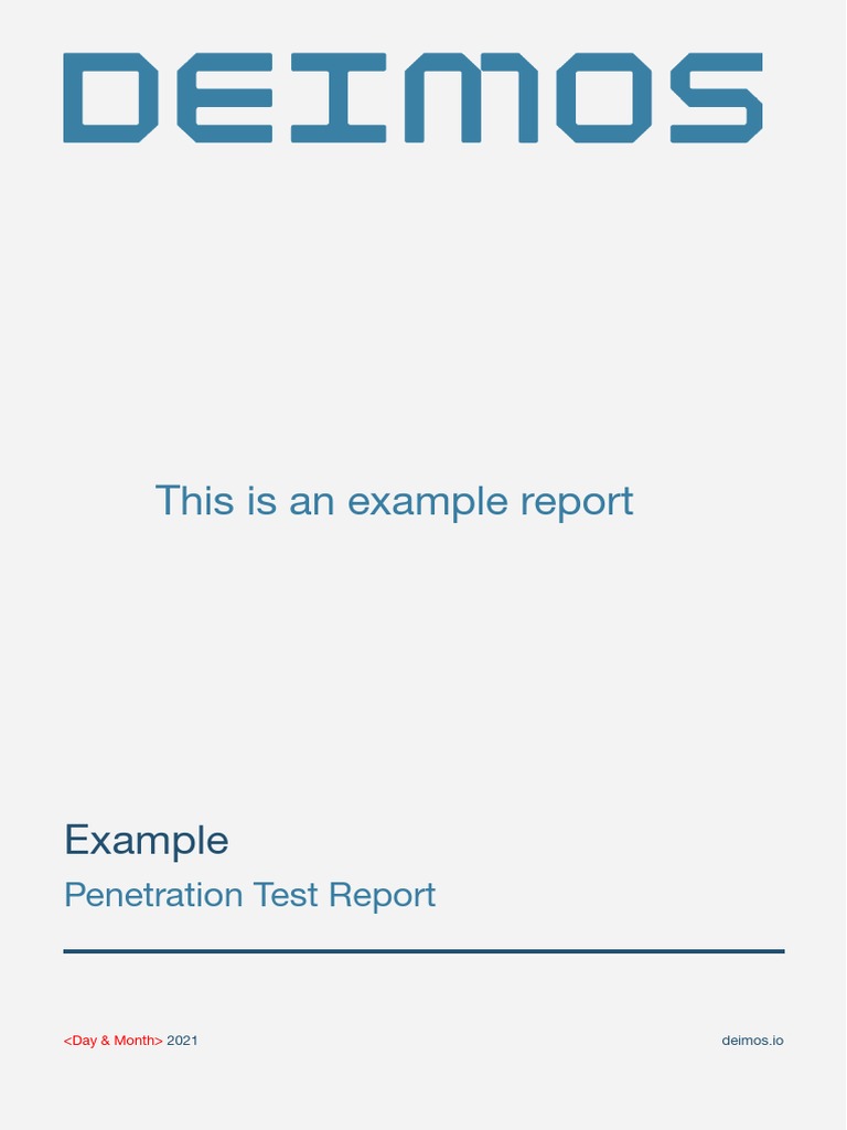 Example Blackbox Pentest Report February 2021 | PDF
