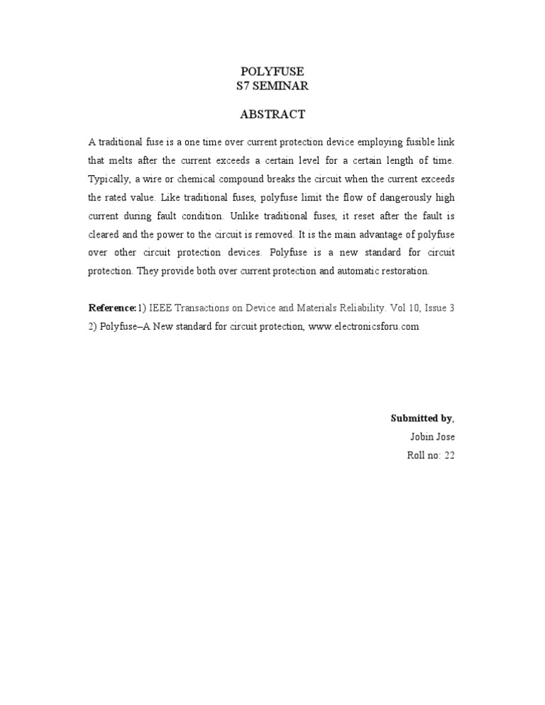Abstract Polyfuse | PDF