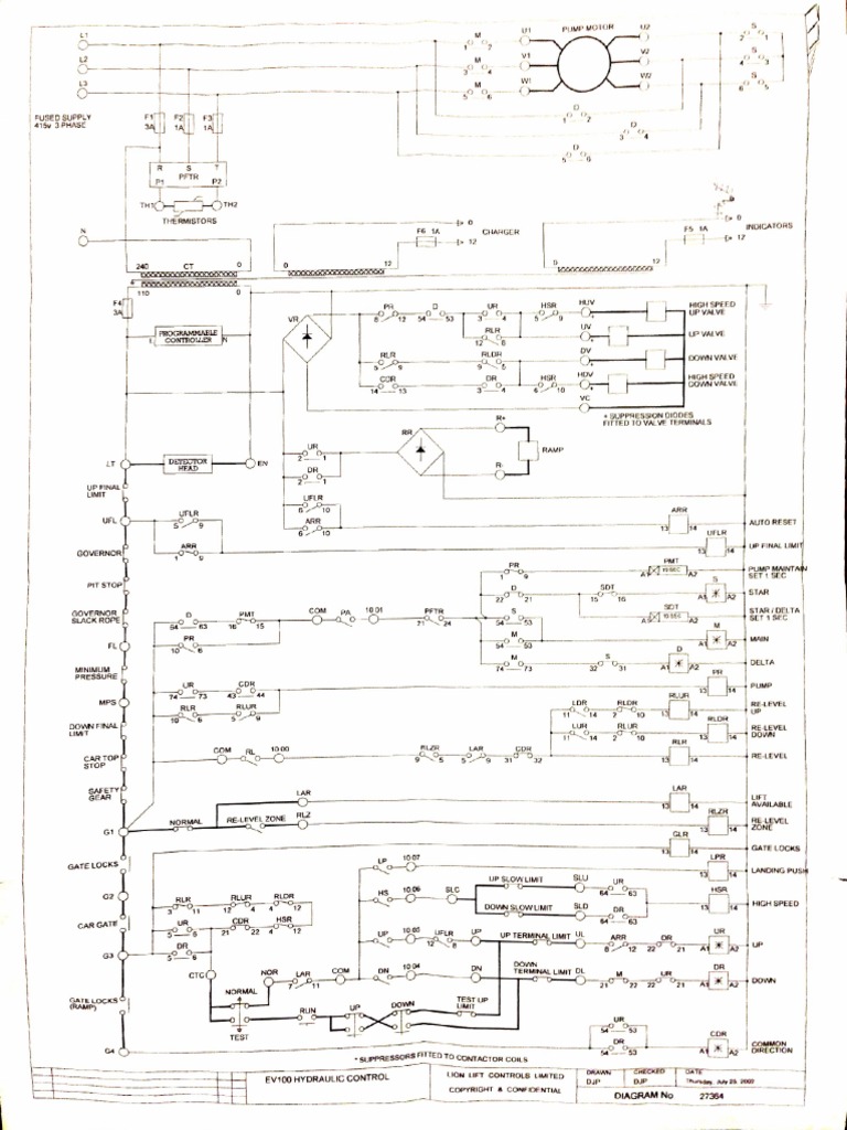 Lion Lift Controls Ev100 Hydraulic | PDF