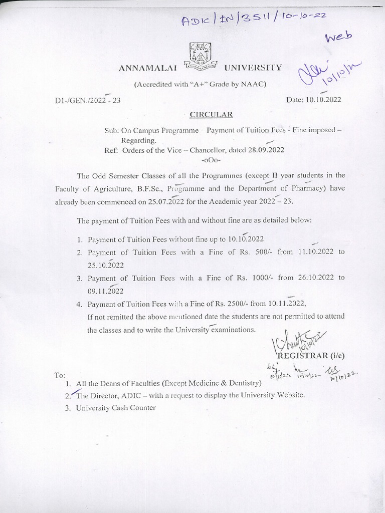Circular Payment of Tution Fees Oct2022 PDF