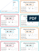 T N 1899 Add Two Two Digit Numbers Not Crossing 10 or 100 KS1 Maths Challenge Cards - Ver - 1