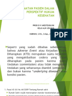 Keselamatan Pasien Dalam Perspektif Hukum Kesehatan