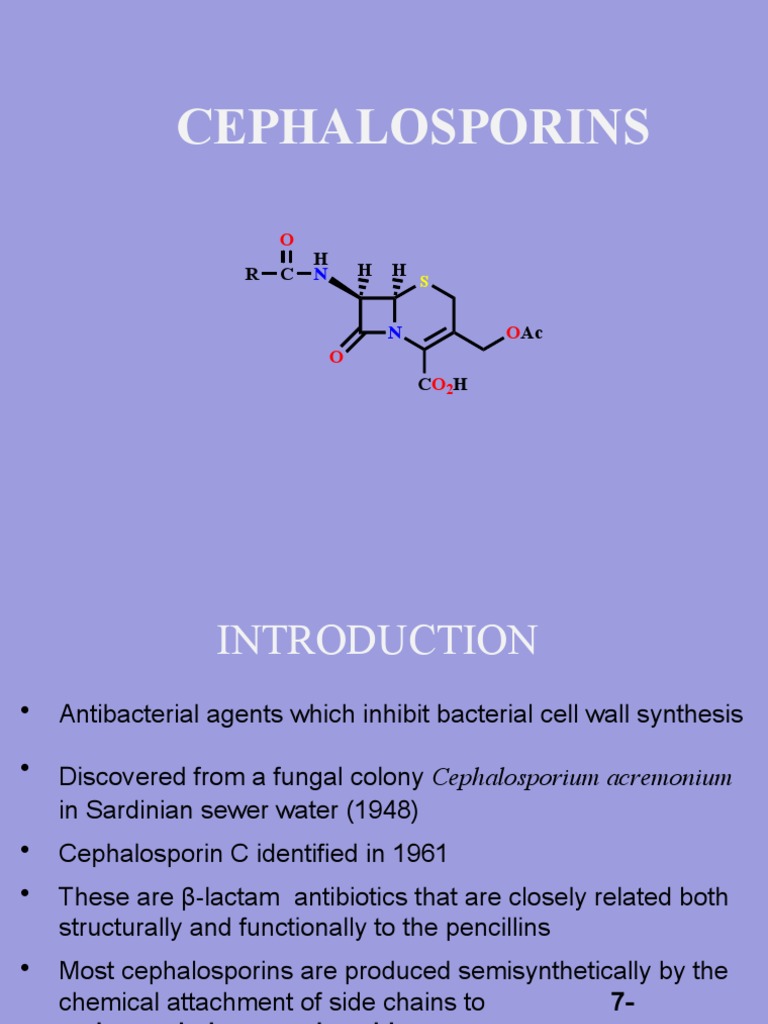 Cephalosporins PDF Penicillin Gram Negative Bacteria