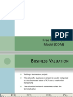 Lecture (Free Cash Flow Model - DDM)