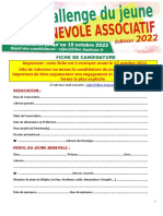 Fiche Candidature Challenge Du Jeune Bénévole