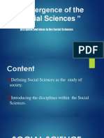 Emergence of the Social Sciences