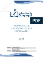 Instructivo de Educacion Continua de La Universidad de Guayaquil Reformado 2022