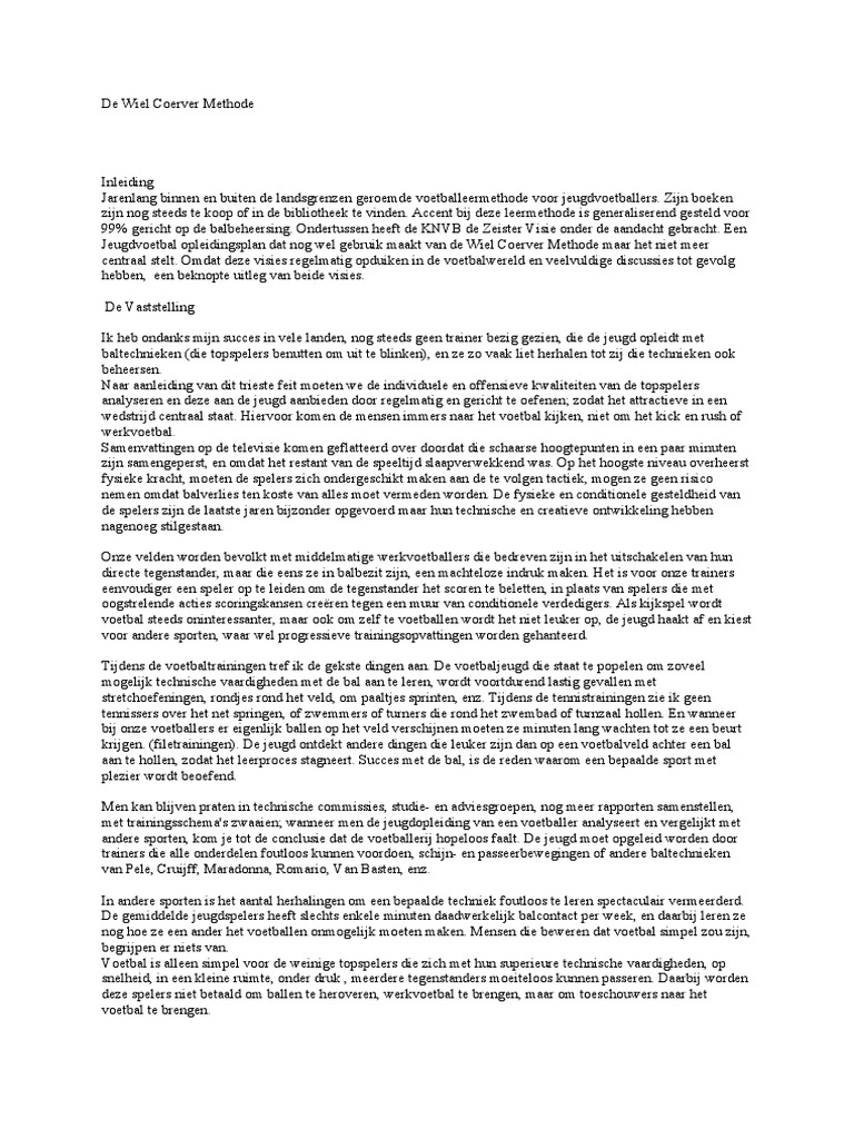 De Wiel Coerver Methode PDF