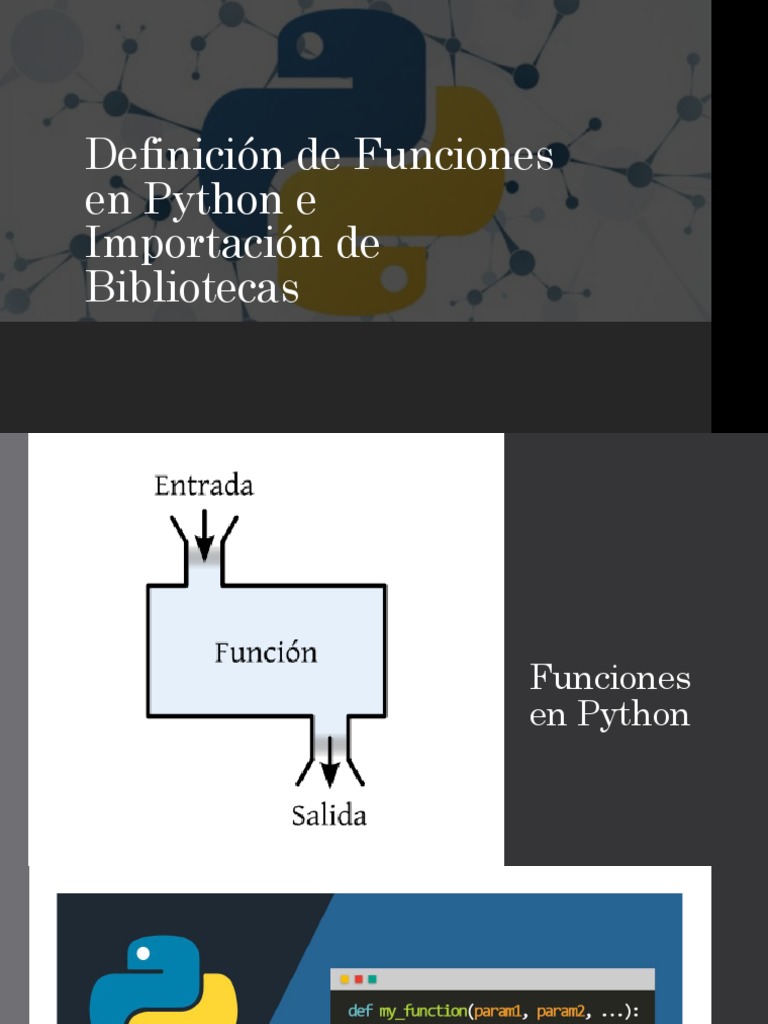Definición de Funciones en Python e Importación de Bibliotecas | PDF ...
