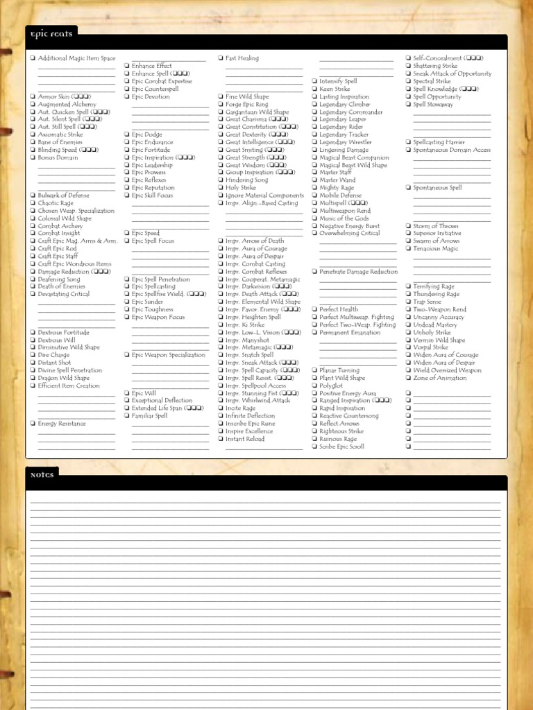 Epic Feats for 5E Gameplay | PDF | Nature | Leisure