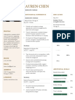 Millennial Colorful Resume Template Brown Green