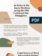 The Roles of Chinese Mestizos in 19th Century Philippines