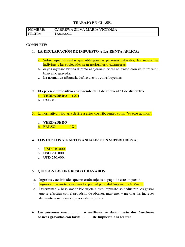 Declaración de Impuesto a la Renta 2021 | PDF | Impuesto sobre la renta ...