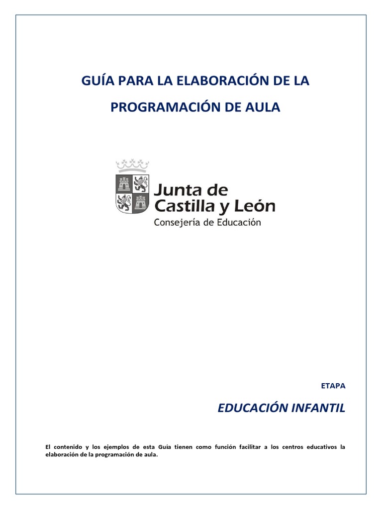 Guía para Programación de Aula Infantil | PDF | Plan de estudios ...