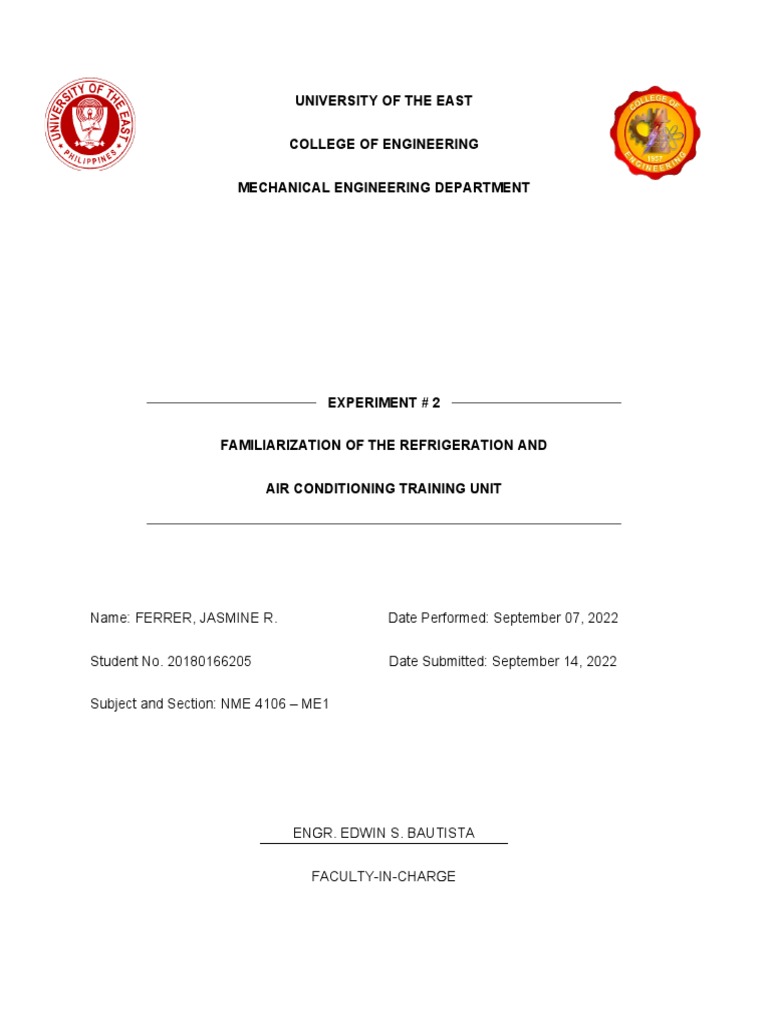 Module 2 Activity No. 5 Experiment No. 2 PDF Refrigerator Nature