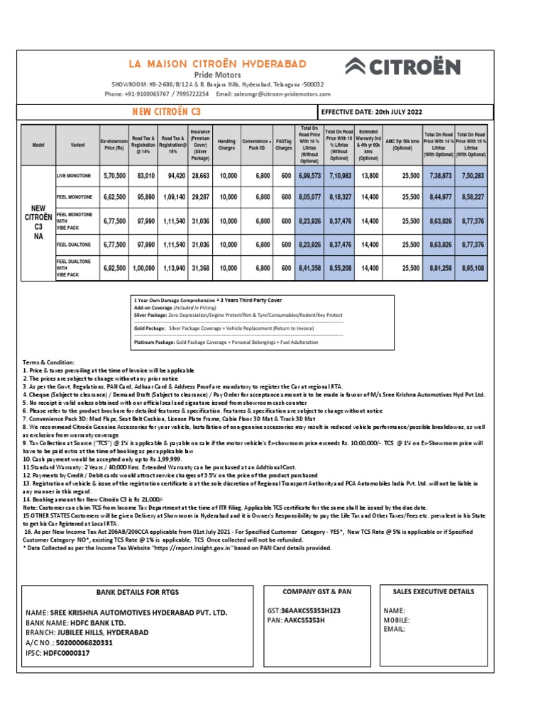 C3 Price List NA | PDF | Credit Card | Value Added Tax