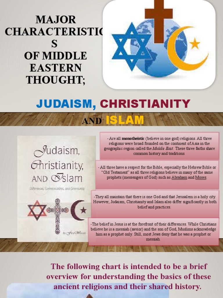 Middle Eastern Thought Judaism Christianity Islam | PDF | Jesus