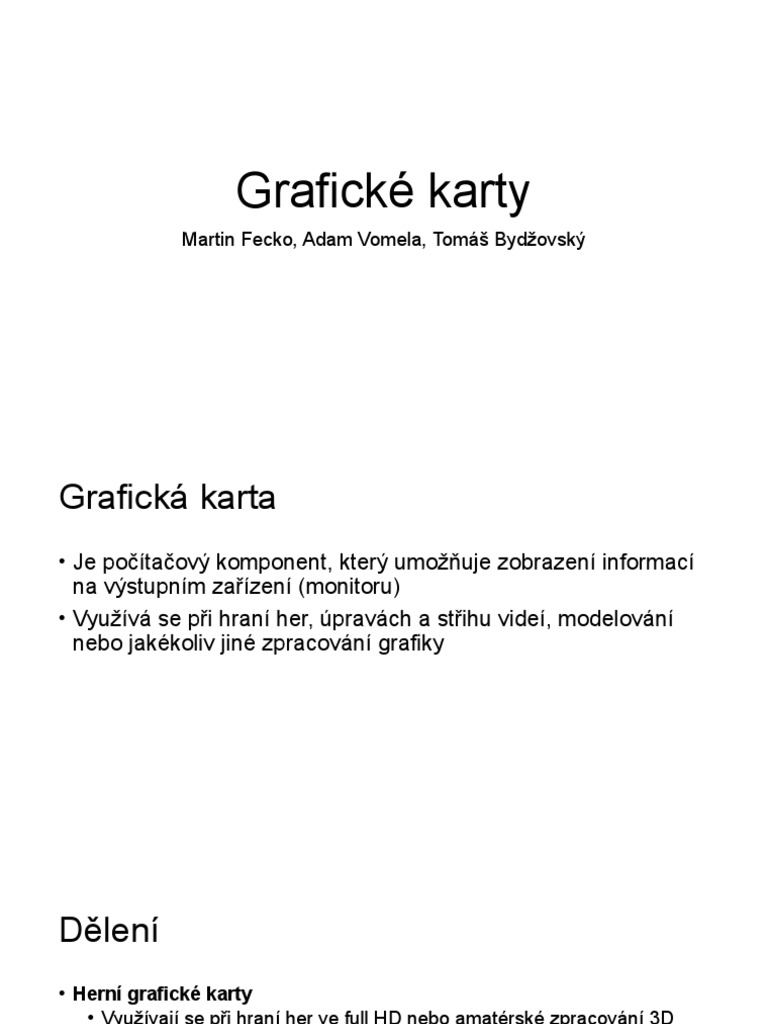 Grafická karta | PDF