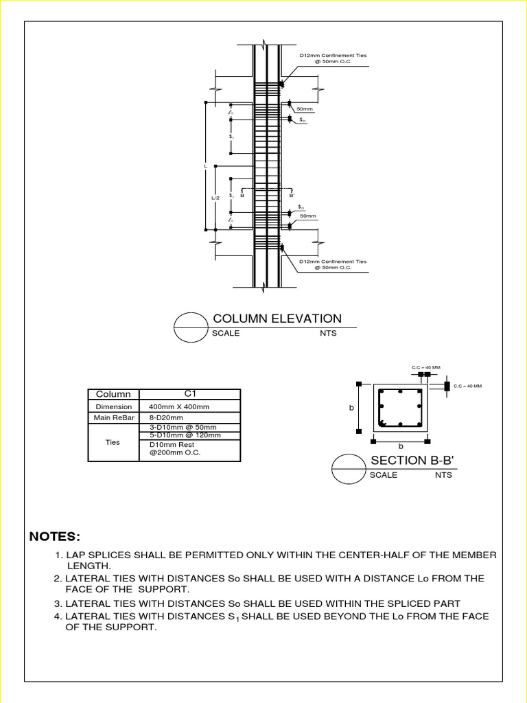 Column Confinement and Tie Specifications | PDF | Technology & Engineering