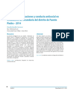 Búsqueda de Sensaciones y Conducta Antisocial en Estudiantes de Secundaria Del Distrito de Puente Piedra - 2014