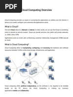 Cloud Computing Overview