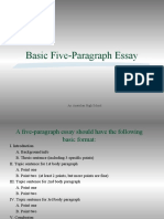 Basic Five-Pargraph Essay