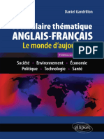 Vocabulaire Thématique Anglais Français Le Monde Daujourdhui Gandrillon