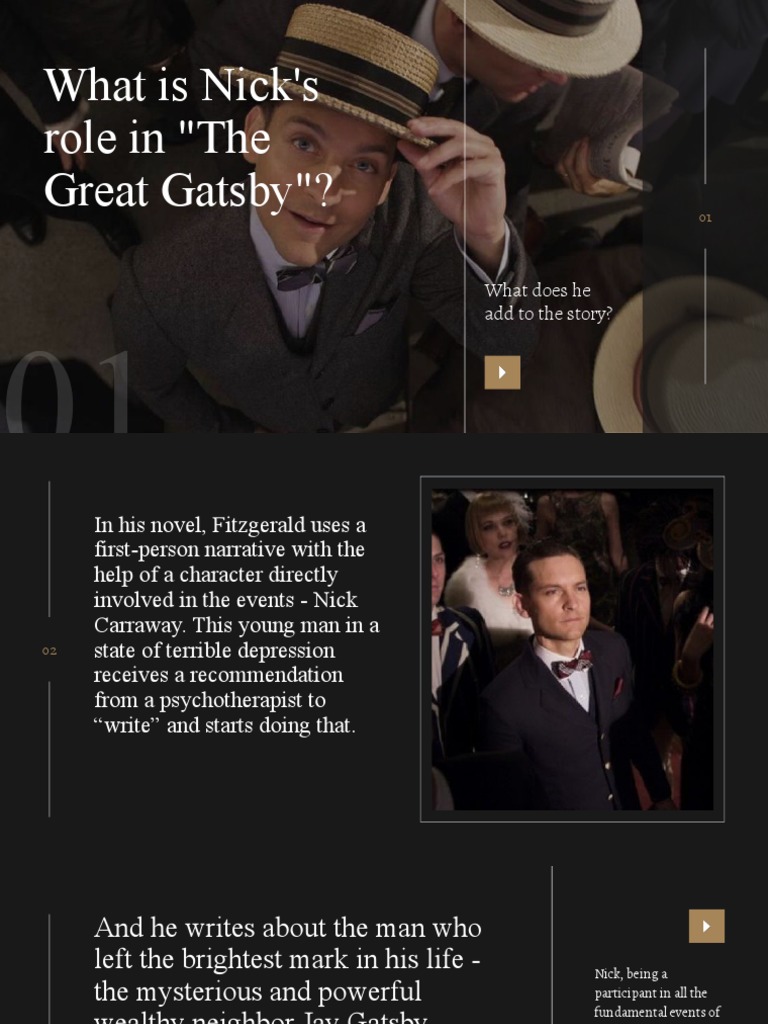 What Is Nick's Role in The Great Gatsby PDF Narration The Great