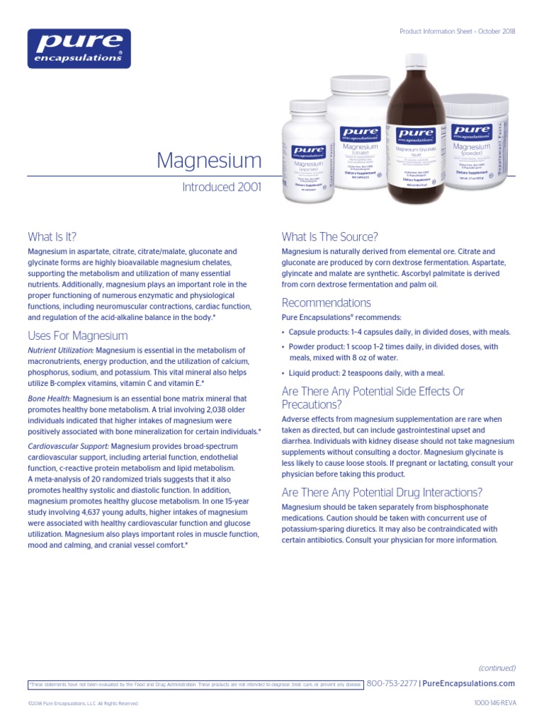 Magnesium PDF Nutrients Magnesium