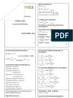 Formulario Cálculo Integral V - 2022