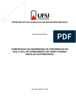 Desempenho de ferramentas cerâmicas no torneamento de ferro fundido nodular austemperado