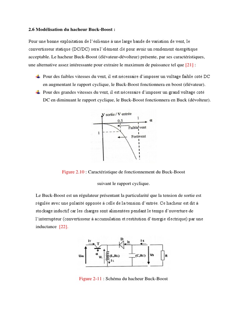 Modélisation du hacheur Buck-Boost | PDF | Électronique de puissance ...