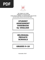 Student Assessment Handbook For English: Sultanate of Oman Ministry of Education