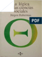 Habermas, La logica de las ciencias sociales Habermas