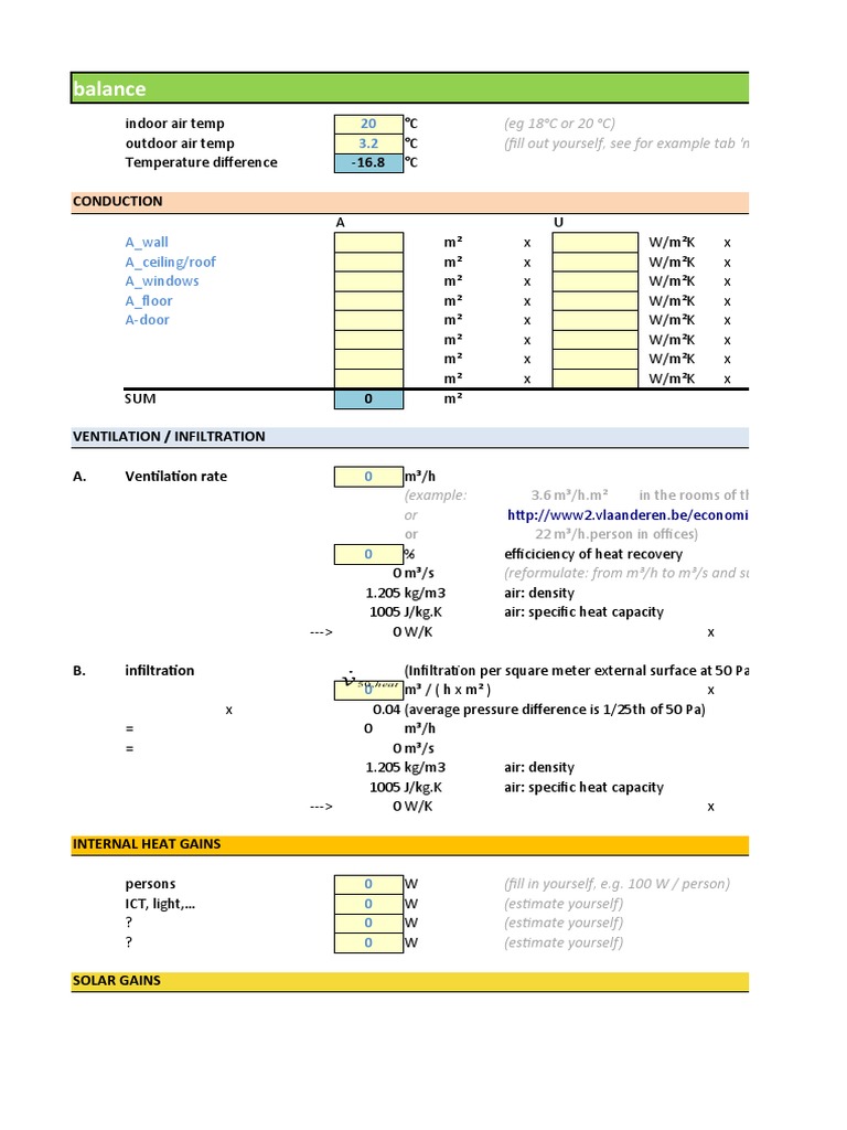 Simplified Energy Balance Calculation Student Bis PDF