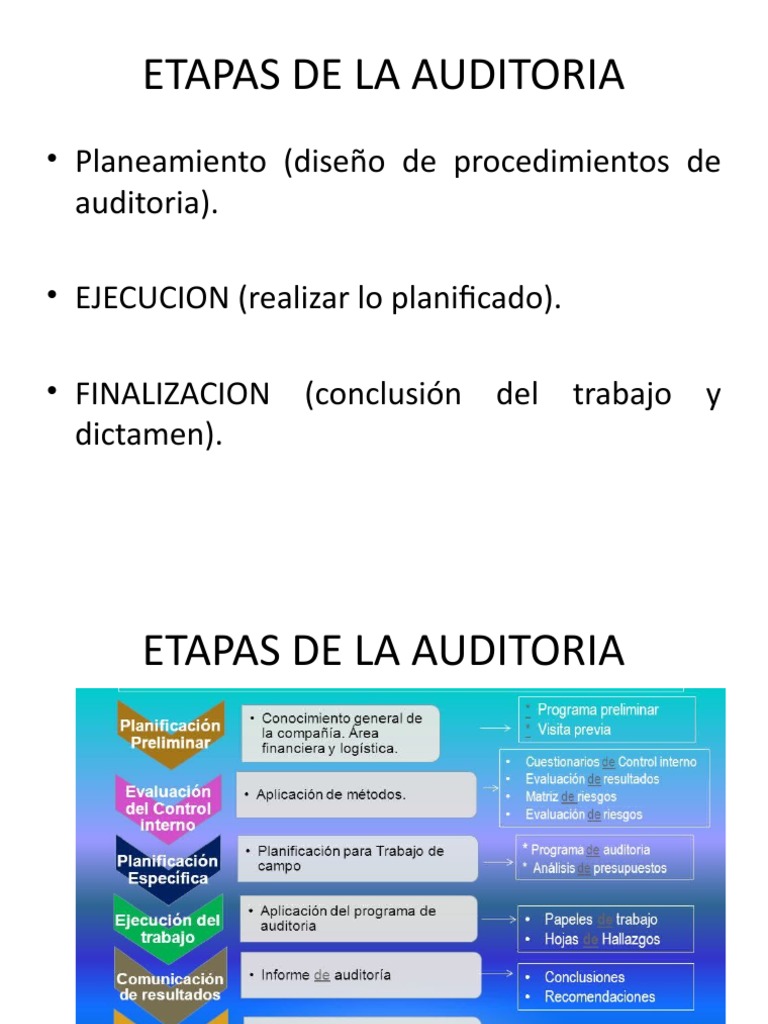 Etapas de La Auditoria | PDF | Auditoría | Planificación