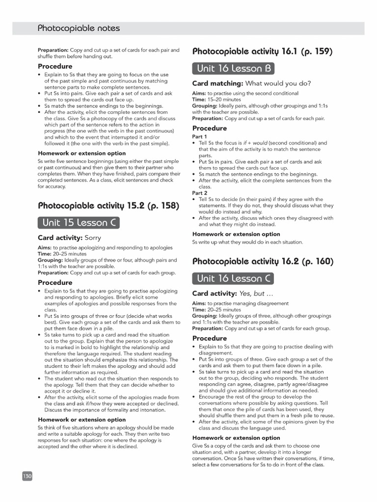 Photocopiables Pre-Intermediate | PDF