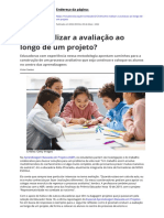 Projeto - Como Realizar A Avaliacao Ao Longo de Um Projeto