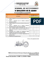 Agenda Semanal #3 Septiembre 2022