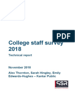 College Staff Survey 2018 Technical Report